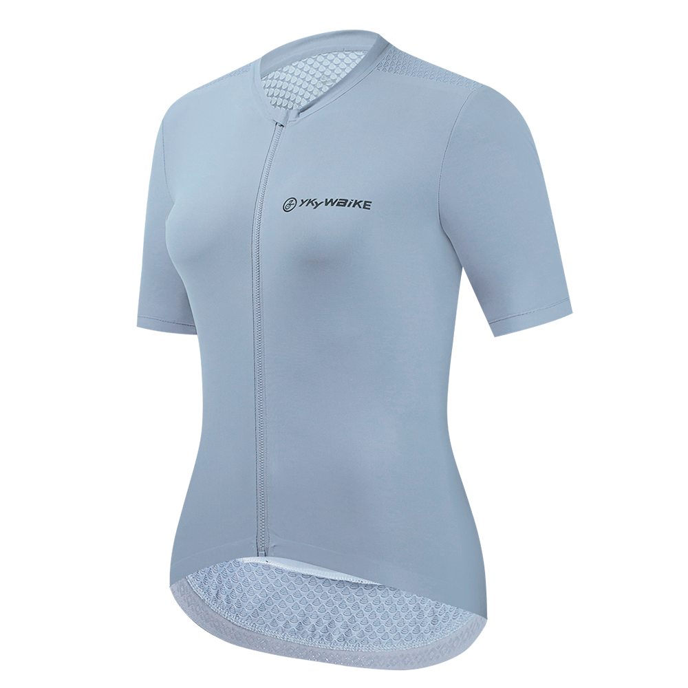 YKYW 2025 Women Short Sleeve Cycling Jersey Summer Quick Dry Road Bike Shirt Breathable Reflective Pro Cycling Clothes Tight Fit Bicycle Tops Black