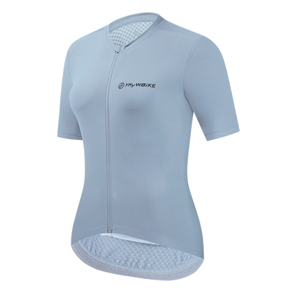 YKYW 2025 Women Short Sleeve Cycling Jersey Summer Quick Dry Road Bike Shirt Breathable Reflective Pro Cycling Clothes Tight Fit Bicycle Tops Black