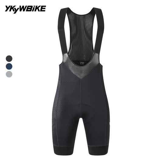 YKYW 2025 Summer Men Cycling Bib Shorts Short Pants Bicycle Bibs Shorts Pro Team Road Bike 3 Pockets MTB Long Distance