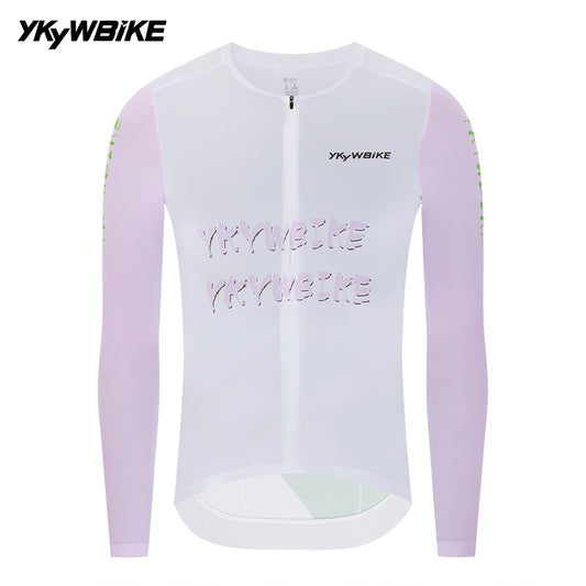 YKYWBIKE Men's Cycling Jersey Long Sleeve Breeze Lite Bicycle Shirt Seamless Quick Dry Breathable YKK Road Bike MTB Maillot