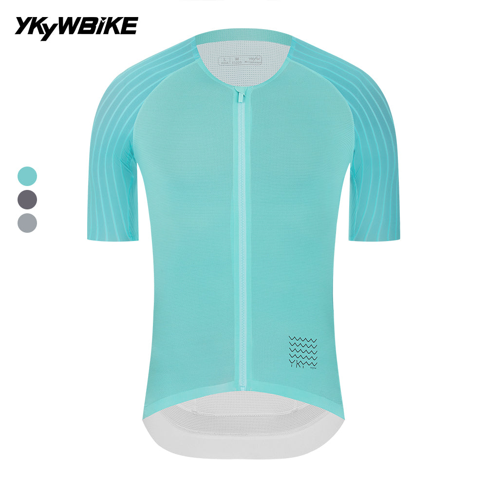 YKYWBIKE Men's Cycling Jersey 2025 Collarless Aerodynamic Raglan Short Sleeve Bicycle Shirt Road Bike  Pro MTB Summer Jersey