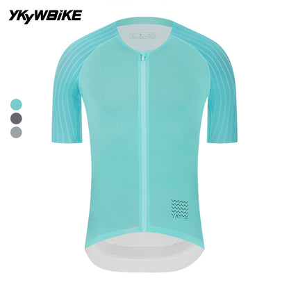 YKYWBIKE Men's Cycling Jersey 2025 Collarless Aerodynamic Raglan Short Sleeve Bicycle Shirt Road Bike  Pro MTB Summer Jersey