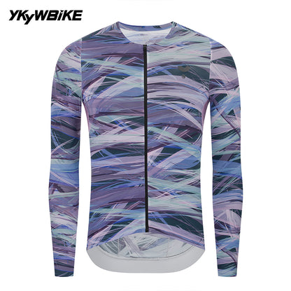 YKYWBIKE 2026 Men's Cycling Jersey Long Sleeve Road Bike Shirt Bicycle Jersey Soft Light Summer Breathable MTB Maillot Short