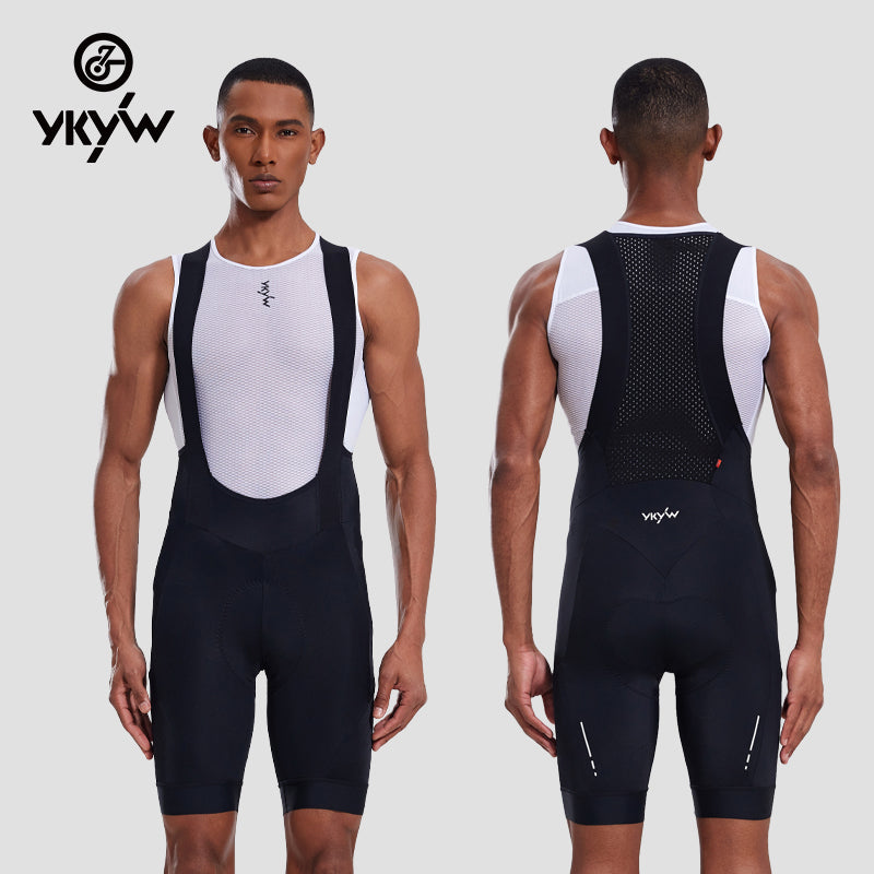 YKYW Men's Summer Cycling Bib Shorts  200kg/m³ Premium Cushion for 8H Long Rides