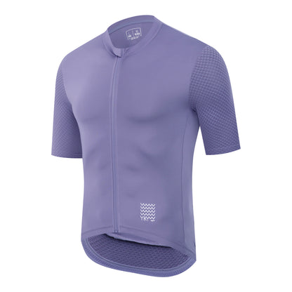 YKYW Men's Cycling Jersey Breathable Back Pocket Summer Reflective peacock blue
