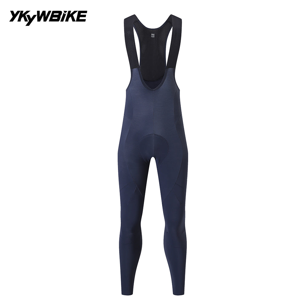 YKYWBIKE 2026 Winter Men Cycling Bib Tights Elastic Interface 120kg/m³ Italy Pad Road Bike Bibs Long Pants Bicycle Clothing