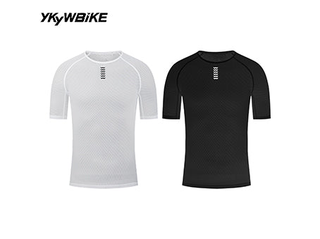 YKYW Men's Cycling Base Layers 2-Pack Set Pro Cool Mesh Superlight Breathable 