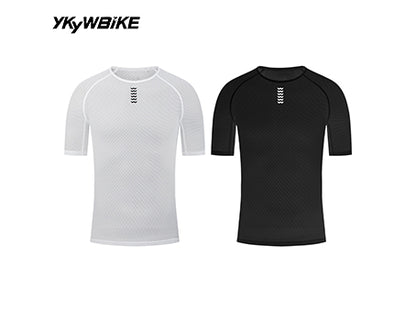 YKYW Men's Cycling Base Layers 2-Pack Set Pro Cool Mesh Superlight Breathable 
