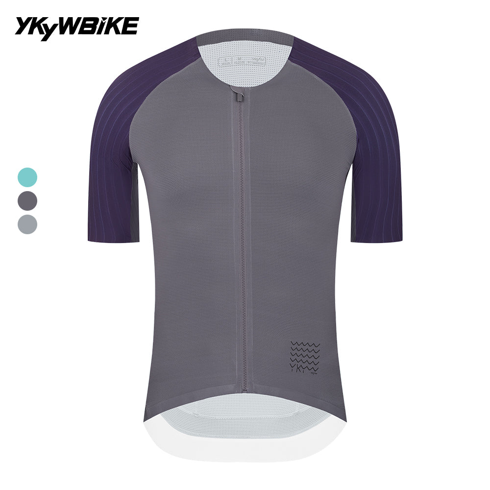 YKYWBIKE Men's Cycling Jersey 2025 Collarless Aerodynamic Raglan Short Sleeve Bicycle Shirt Road Bike  Pro MTB Summer Jersey