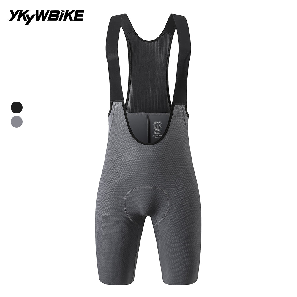 Cycling bib shorts elastic gripper hem with 7cm compression band detail