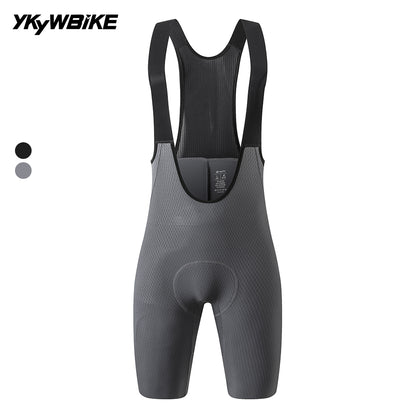 Cycling bib shorts elastic gripper hem with 7cm compression band detail