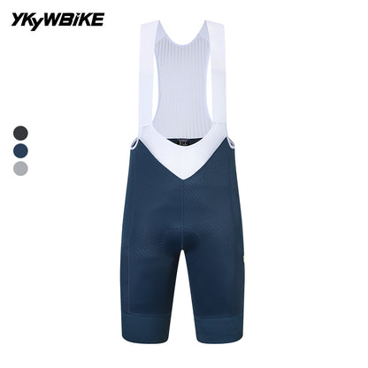 YKYW 2025 Summer Men Cycling Bib Shorts Short Pants Bicycle Bibs Shorts Pro Team Road Bike 3 Pockets MTB Long Distance