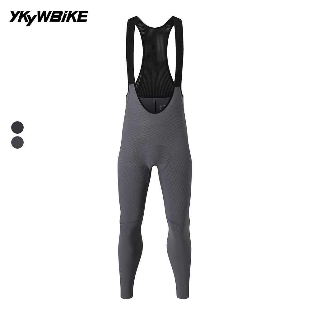 YKYW Men's Diamond-Grid Cycling Bib Tights 120kg/m³ Pad