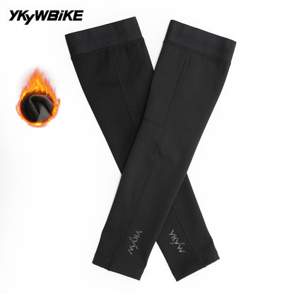 YKYWBIKE Cycling Arm Sleeves Winter Warm Fleece 10-20°C Outdoor Sports Arm Warmers Bicycle Arm Protection Road Bike Sleeves