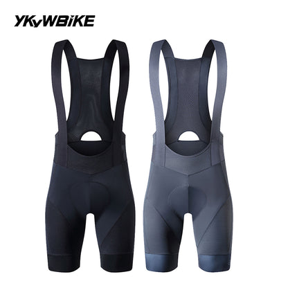 YKYWBIKE Men's Cycling Bib Shorts Road Bike Bibs Bicycle Tights Cycling MTB Bib Pants with 6 Hours Padded Belgium Padding
