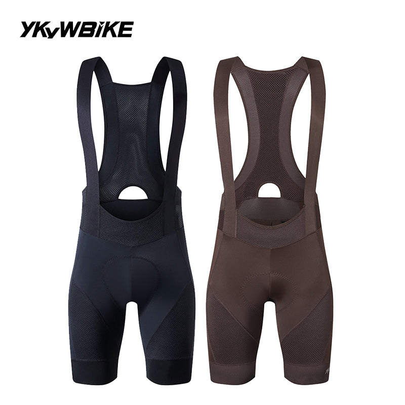 YKYWBIKE Men's Cycling Bib Shorts Road Bike Bibs Bicycle Tights Cycling MTB Bib Pants with 6 Hours Padded Belgium Padding