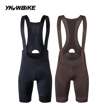 YKYWBIKE Men's Cycling Bib Shorts Road Bike Bibs Bicycle Tights Cycling MTB Bib Pants with 6 Hours Padded Belgium Padding