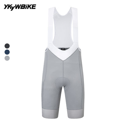 YKYW 2025 Summer Men Cycling Bib Shorts Short Pants Bicycle Bibs Shorts Pro Team Road Bike 3 Pockets MTB Long Distance