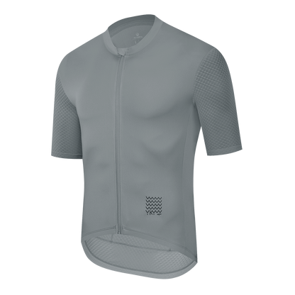 YKYW Men’s Summer Cycling Jersey, Breathable & Reflective, Road Bike Shirt with Back Pockets