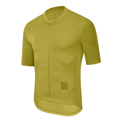 YKYW Men’s Summer Cycling Jersey, Breathable & Reflective, Road Bike Shirt with Back Pockets