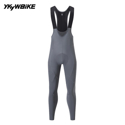 YKYWBIKE 2026 Winter Men Cycling Bib Tights Elastic Interface 120kg/m³ Italy Pad Road Bike Bibs Long Pants Bicycle Clothing