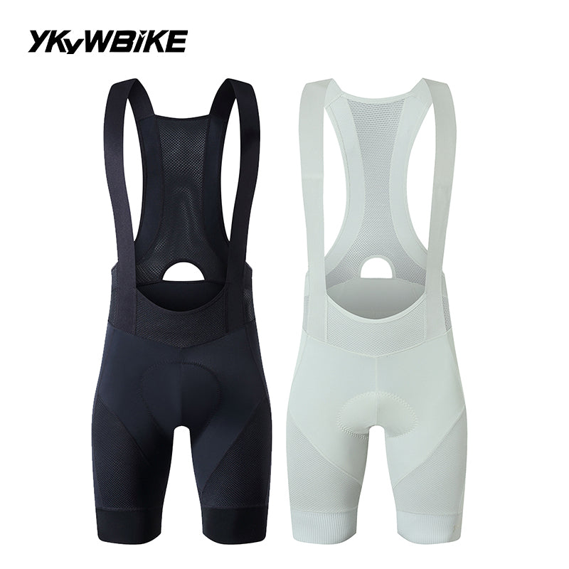 YKYWBIKE Men's Cycling Bib Shorts Road Bike Bibs Bicycle Tights Cycling MTB Bib Pants with 6 Hours Padded Belgium Padding