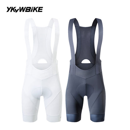 YKYWBIKE Men's Cycling Bib Shorts Road Bike Bibs Bicycle Tights Cycling MTB Bib Pants with 6 Hours Padded Belgium Padding