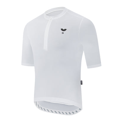 YKYWBIKE 2025 Casual Cycling Tee Men Bicycle Jersey Soft Breathable Road Bike MTB Maillot Summer Short Sleeve Half-Zip Shirt