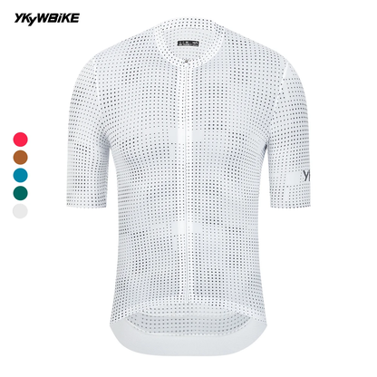 YKYWBIKE Men's Cycling Jersey Seamless Short Sleeve Fashionale Road Bike Shirt SPF 50+ Bicycle Jersey MTB Summer Cycling Clothes