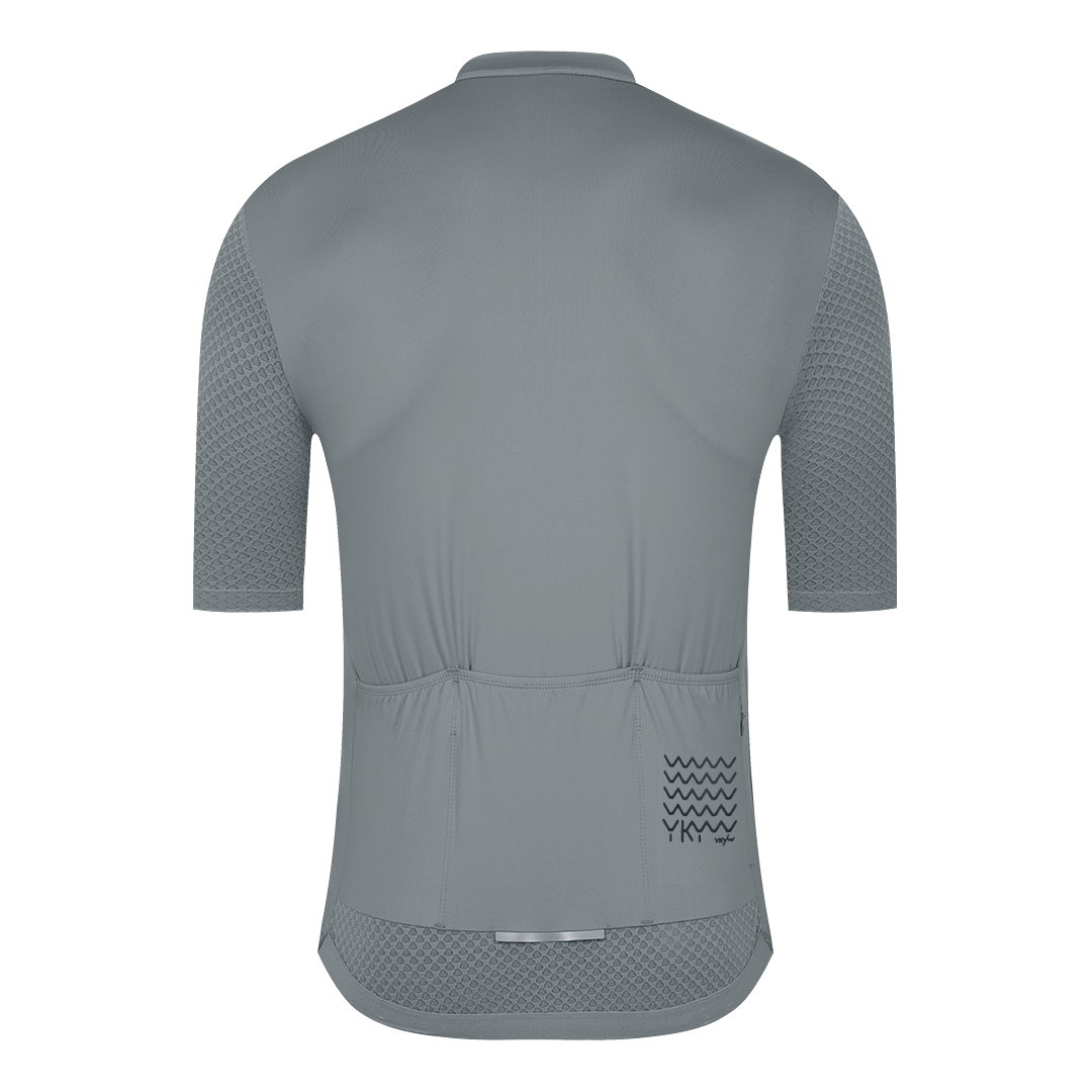 YKYW Men’s Summer Cycling Jersey, Breathable & Reflective, Road Bike Shirt with Back Pockets