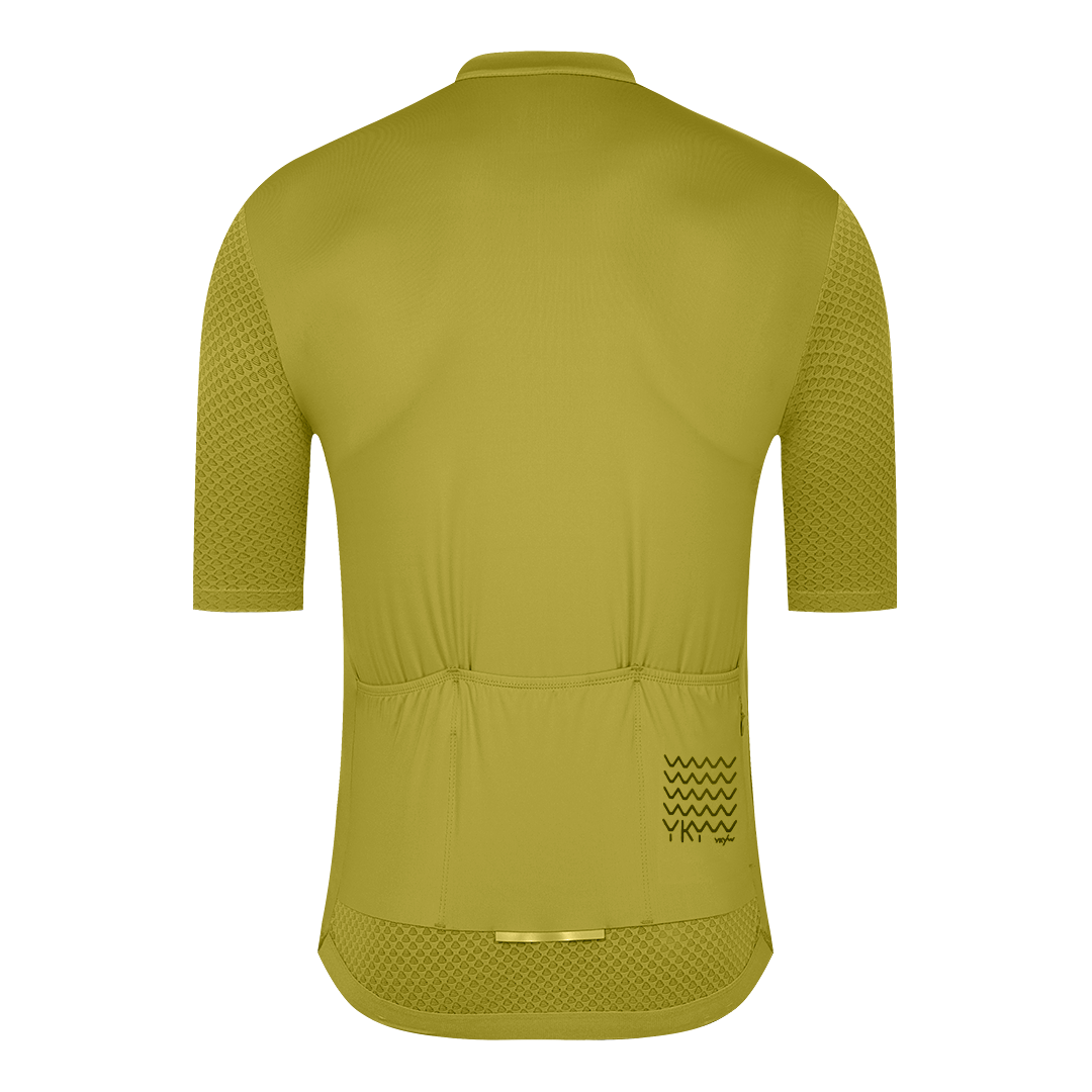 YKYW Men’s Summer Cycling Jersey, Breathable & Reflective, Road Bike Shirt with Back Pockets