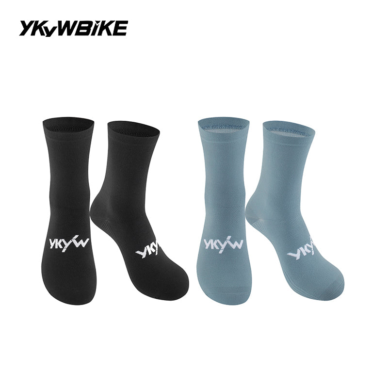 YKYWBIKE 2025 Cycling Socks 6 Color Pro Racing Aero Spoke Sports Socks Wider Non-Slip Stripe Road Bike MTB Socks Outdoors Bicycle Socks
