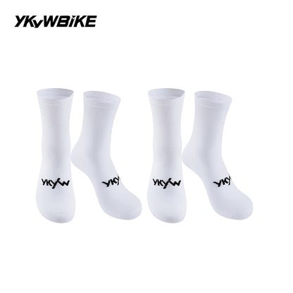 YKYWBIKE 2025 Cycling Socks 6 Color Pro Racing Aero Spoke Sports Socks Wider Non-Slip Stripe Road Bike MTB Socks Outdoors Bicycle Socks