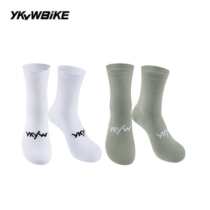 YKYWBIKE 2025 Cycling Socks 6 Color Pro Racing Aero Spoke Sports Socks Wider Non-Slip Stripe Road Bike MTB Socks Outdoors Bicycle Socks