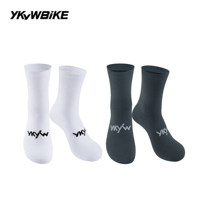 YKYWBIKE 2025 Cycling Socks 6 Color Pro Racing Aero Spoke Sports Socks Wider Non-Slip Stripe Road Bike MTB Socks Outdoors Bicycle Socks