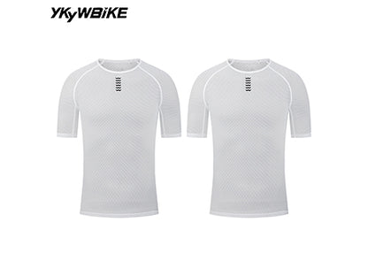 YKYW Men's Cycling Base Layers 2-Pack Set Pro Cool Mesh Superlight Breathable 
