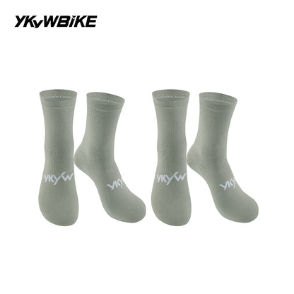 YKYWBIKE 2025 Cycling Socks 6 Color Pro Racing Aero Spoke Sports Socks Wider Non-Slip Stripe Road Bike MTB Socks Outdoors Bicycle Socks