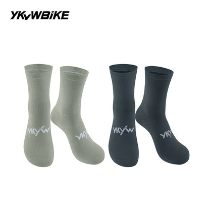 YKYWBIKE 2025 Cycling Socks 6 Color Pro Racing Aero Spoke Sports Socks Wider Non-Slip Stripe Road Bike MTB Socks Outdoors Bicycle Socks