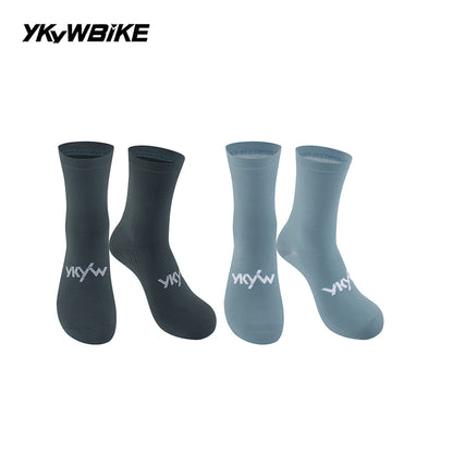 YKYWBIKE 2025 Cycling Socks 6 Color Pro Racing Aero Spoke Sports Socks Wider Non-Slip Stripe Road Bike MTB Socks Outdoors Bicycle Socks