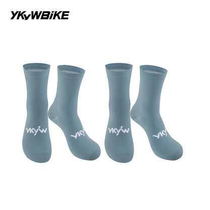 YKYWBIKE 2025 Cycling Socks 6 Color Pro Racing Aero Spoke Sports Socks Wider Non-Slip Stripe Road Bike MTB Socks Outdoors Bicycle Socks