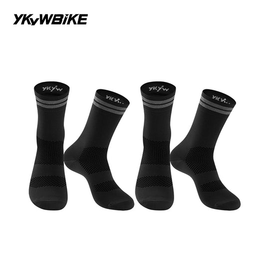 YKYWBIKE Outdoor Cycling Socks Unisex Breathable Road Bicycle Socks Sport Compression Socks Reflective Racing Running Bike Socks