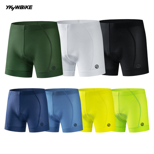 YKYW 2024 Men’s Cycling Underwear Shorts Solid Color 3D Padding Lightweight Breathable Bike Underwear Underpants MTB Mountain Bicycle Shorts 7 Colors