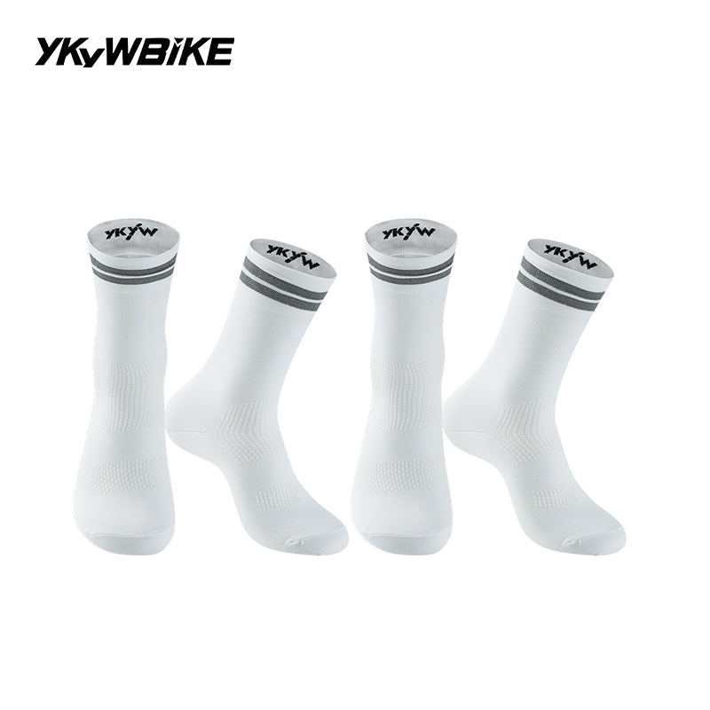 YKYWBIKE Outdoor Cycling Socks Unisex Breathable Road Bicycle Socks Sport Compression Socks Reflective Racing Running Bike Socks