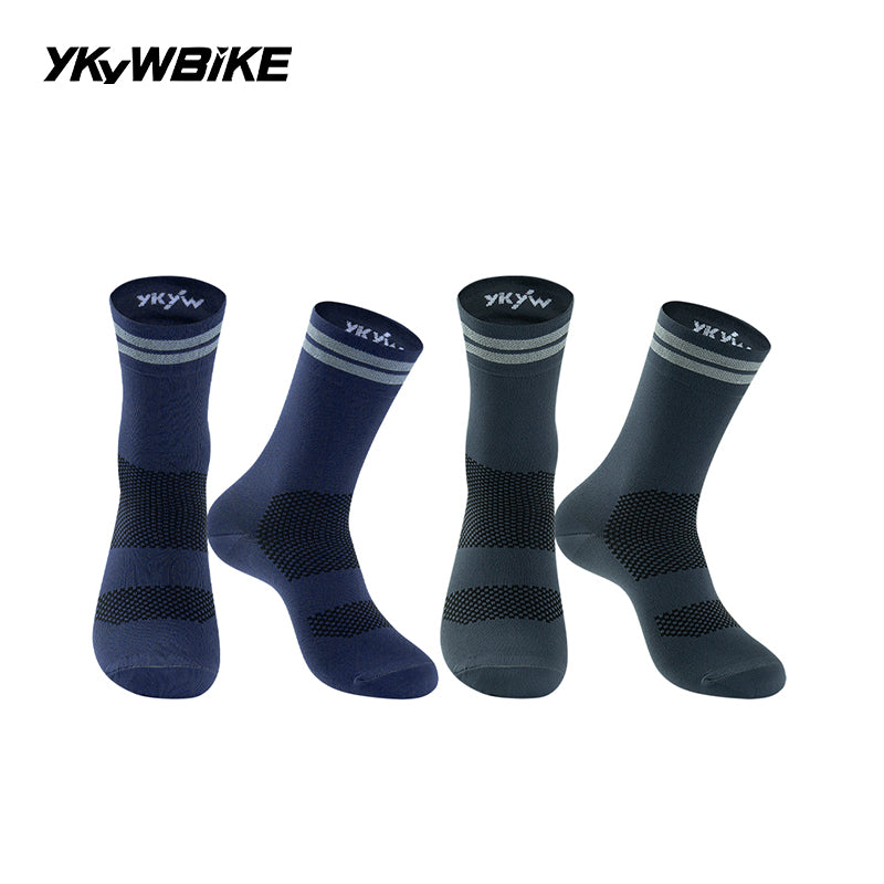 YKYWBIKE Outdoor Cycling Socks Unisex Breathable Road Bicycle Socks Sport Compression Socks Reflective Racing Running Bike Socks