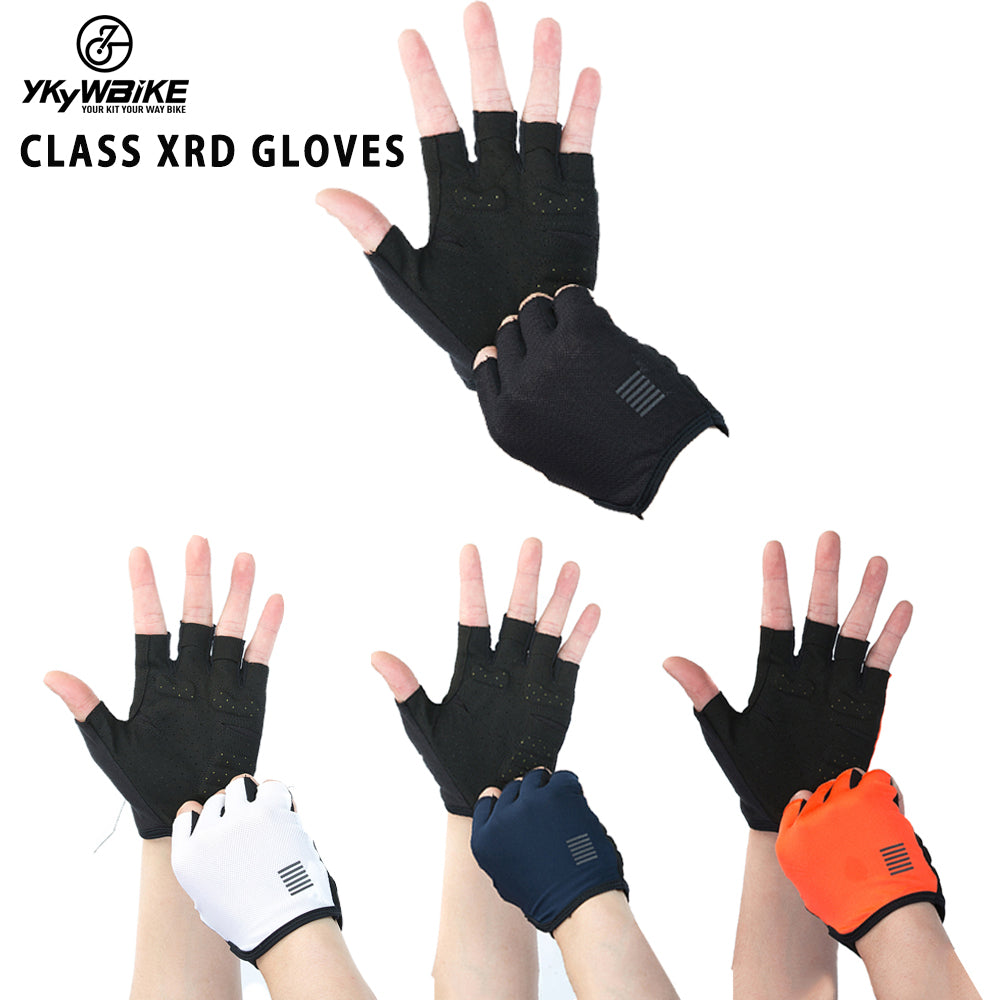YKYW MTB Road Cycling Half Finger Gloves Mesh Fabric Quick-drying Elastic Breathable XRD Technology Shockproof 5 Colors