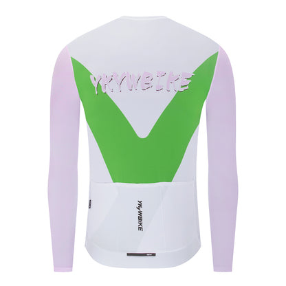 YKYWBIKE Men's Cycling Jersey Long Sleeve Breeze Lite Bicycle Shirt Seamless Quick Dry Breathable YKK Road Bike MTB Maillot