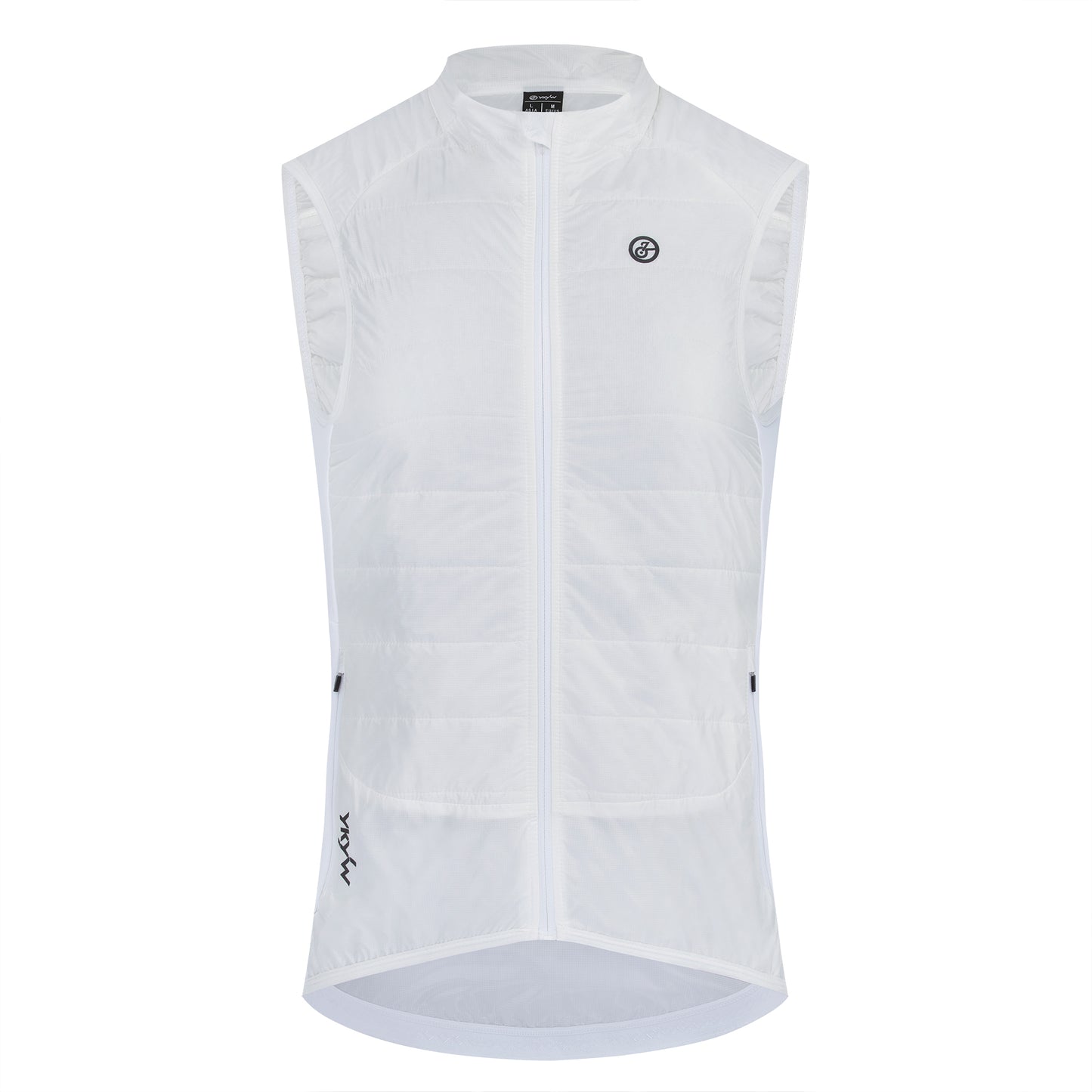 YKYWBIKE Cycling Gilet Winter Thermal Warmth Bicycle Sleeveless Vest 5 Pockets Windproof Waterproof Road Bike Gilet MTB Black/White