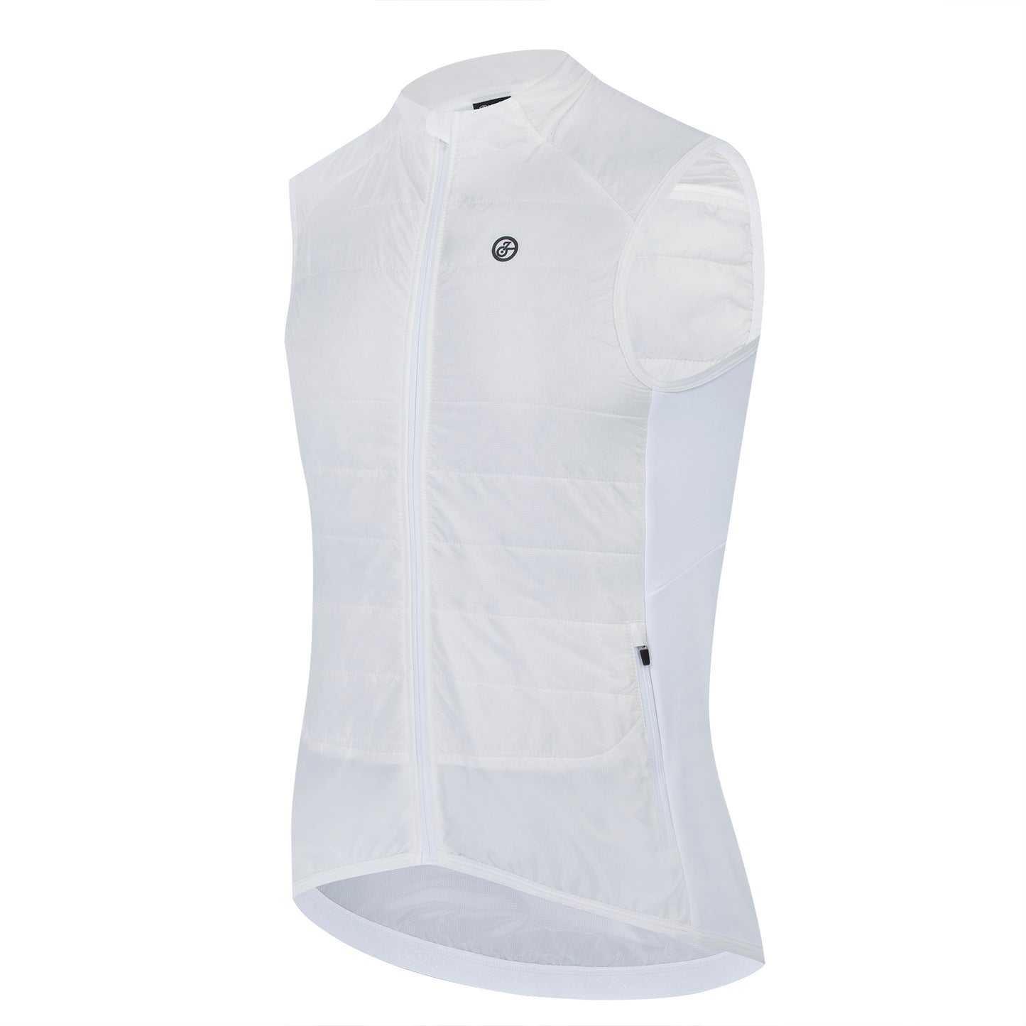 YKYWBIKE Cycling Gilet Winter Thermal Warmth Bicycle Sleeveless Vest 5 Pockets Windproof Waterproof Road Bike Gilet MTB Black/White