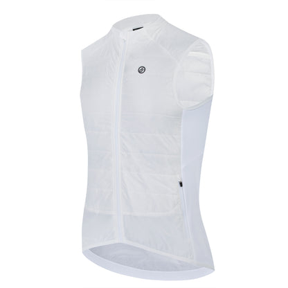 YKYWBIKE Cycling Gilet Winter Thermal Warmth Bicycle Sleeveless Vest 5 Pockets Windproof Waterproof Road Bike Gilet MTB Black/White