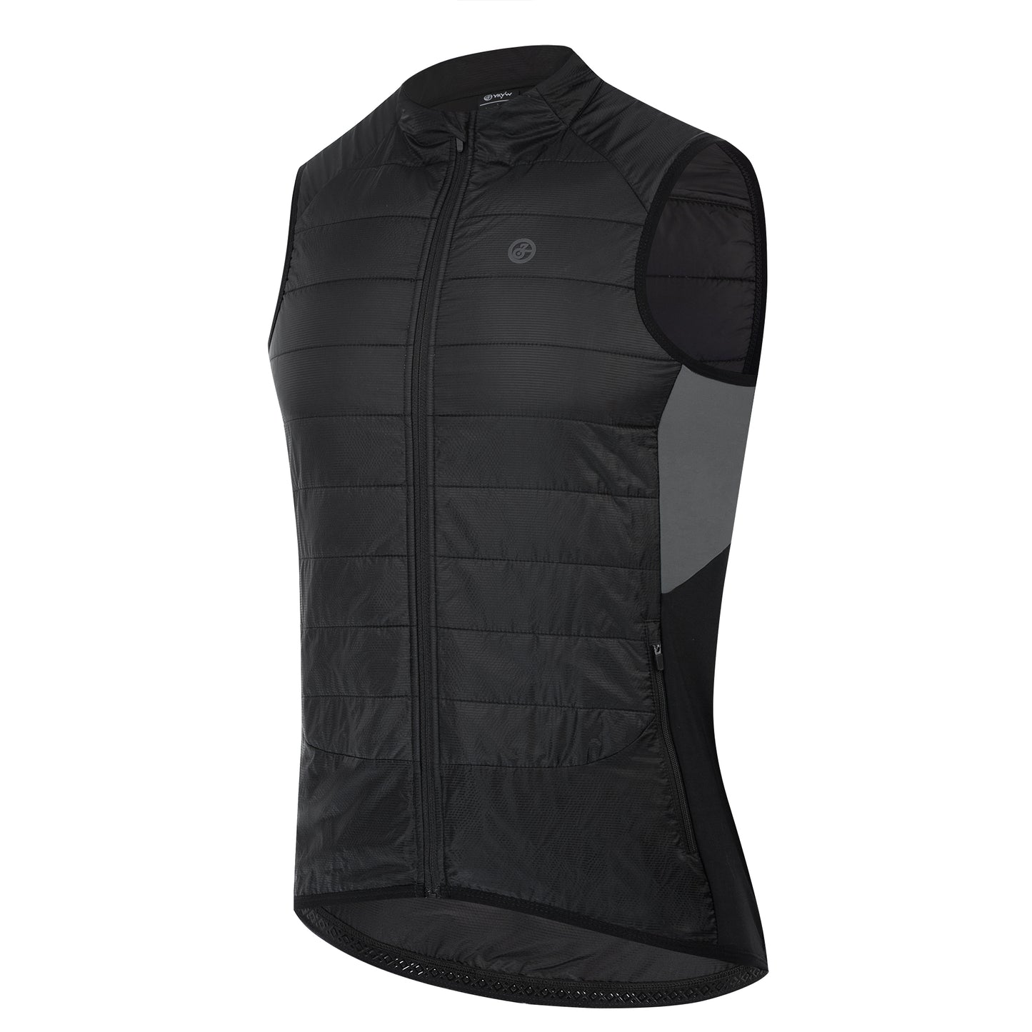 YKYWBIKE Cycling Gilet Winter Thermal Warmth Bicycle Sleeveless Vest 5 Pockets Windproof Waterproof Road Bike Gilet MTB Black/White
